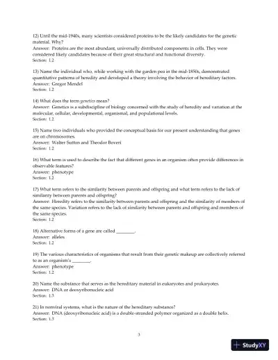 Concepts of Genetics, 11th Edition Test Bank - Page 4 preview image