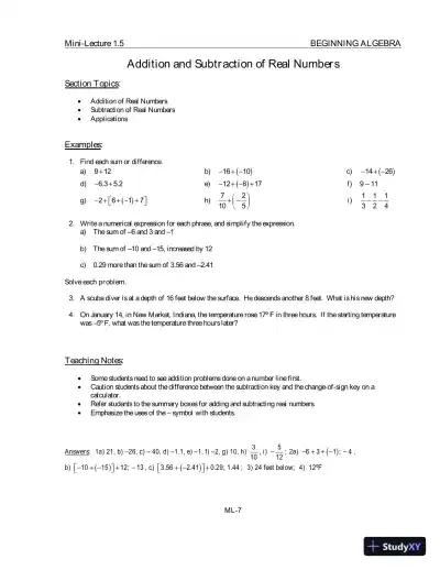 Solution Manual for Beginning Algebra with Applications and Visualization, 3rd Edition - Page 10 preview image