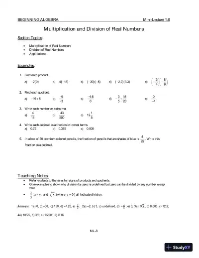 Solution Manual for Beginning Algebra with Applications and Visualization, 3rd Edition - Page 11 preview image