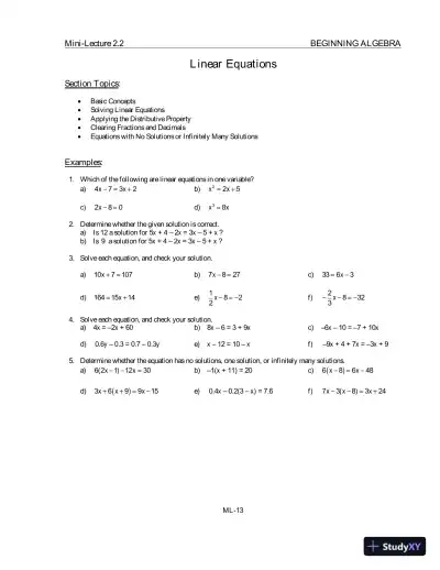 Solution Manual for Beginning Algebra with Applications and Visualization, 3rd Edition - Page 16 preview image