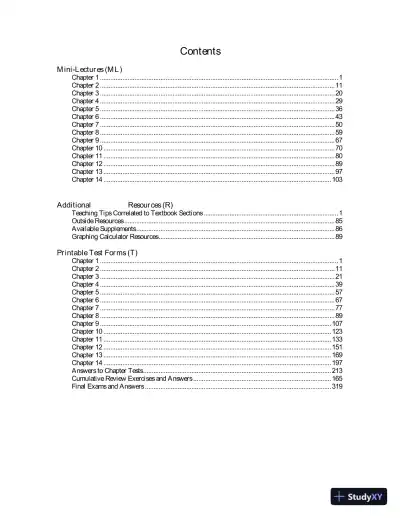 Solution Manual for Beginning Algebra with Applications and Visualization, 3rd Edition - Page 3 preview image