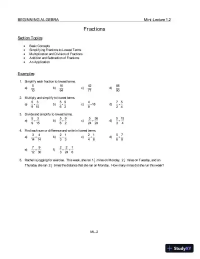 Solution Manual for Beginning Algebra with Applications and Visualization, 3rd Edition - Page 5 preview image