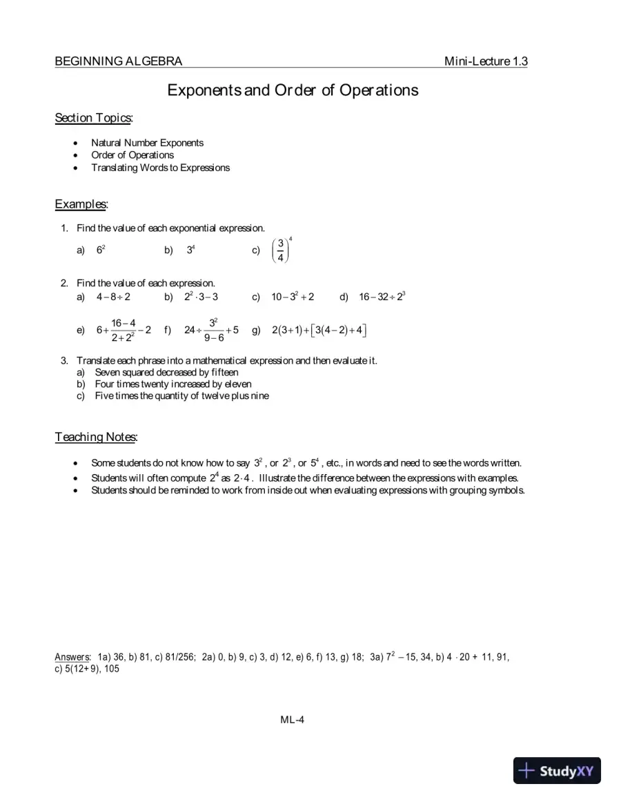 Solution Manual for Beginning Algebra with Applications and Visualization, 3rd Edition, page 7