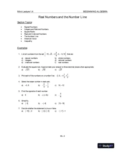 Solution Manual for Beginning Algebra with Applications and Visualization, 3rd Edition - Page 8 preview image