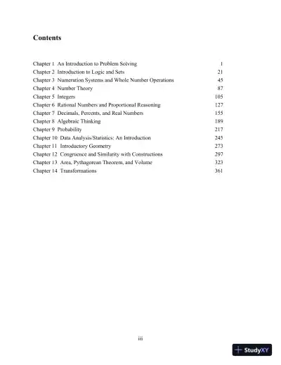 Solution Manual for A Problem Solving Approach to Mathematics for Elementary School Teachers, 13th Edition - Page 3 preview image