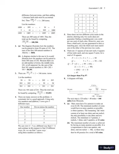 Solution Manual for A Problem Solving Approach to Mathematics for Elementary School Teachers, 13th Edition - Page 8 preview image