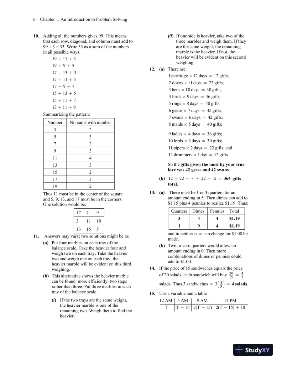 Solution Manual for A Problem Solving Approach to Mathematics for Elementary School Teachers, 13th Edition, page 9