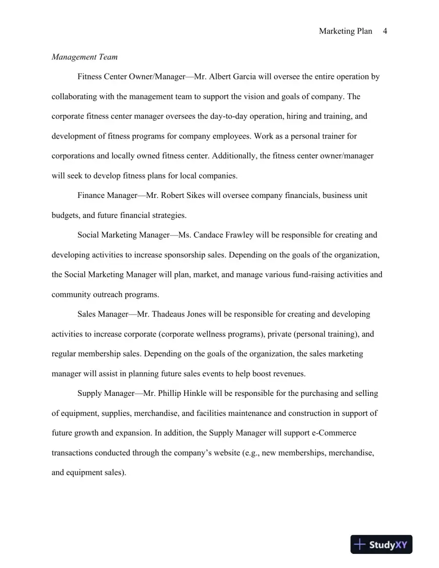 MBA570 Marketing Plan: Elite Martial Arts and Fitness - University of Phoenix, page 5