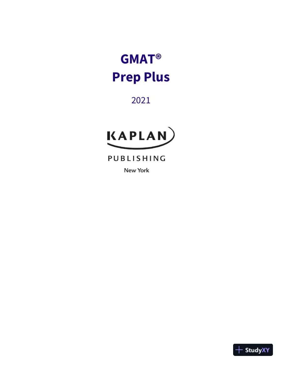 GMAT Prep Plus 2021: 6 Practice Tests + Proven Strategies (2020), page 4