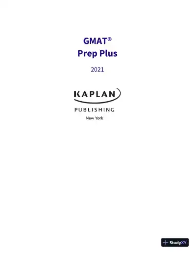 GMAT Prep Plus 2021: 6 Practice Tests + Proven Strategies (2020) - Page 4 preview image