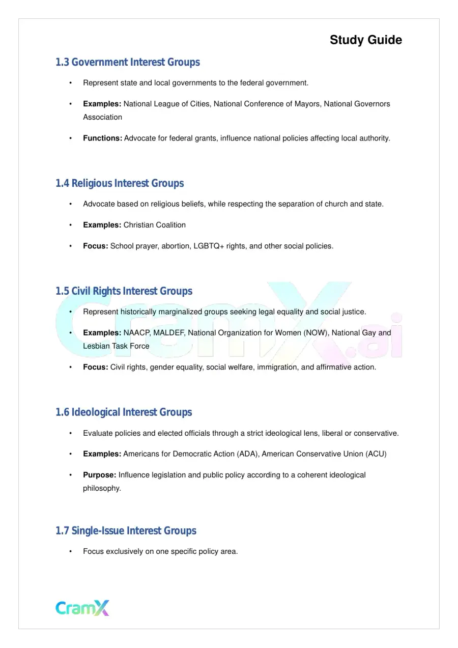 American Government - Interest Groups, page 2