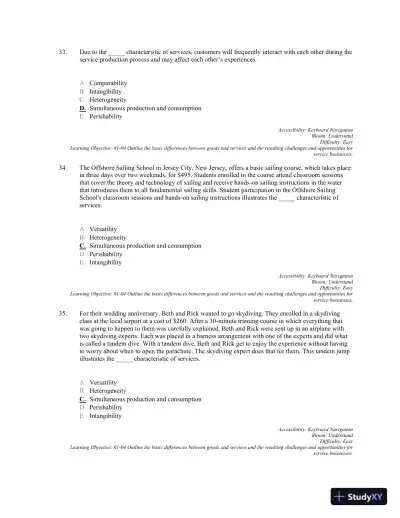 Services Marketing: Integrating Customer Focus Across the Firm 7th Edition Test Bank - Page 12 preview image