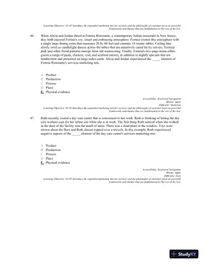 Services Marketing: Integrating Customer Focus Across the Firm 7th Edition Test Bank - Page 16 preview image