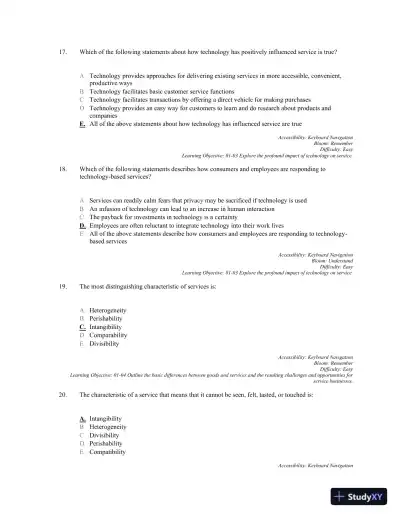 Services Marketing: Integrating Customer Focus Across the Firm 7th Edition Test Bank - Page 7 preview image