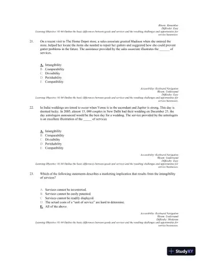 Services Marketing: Integrating Customer Focus Across the Firm 7th Edition Test Bank - Page 8 preview image