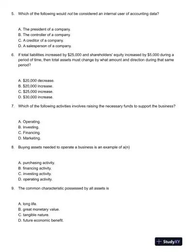 Financial Accounting 5th Canadian Edition Test Bank - Page 3 preview image