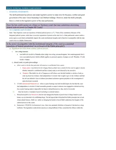 State Judicial Power Limitations - Page 1 preview image