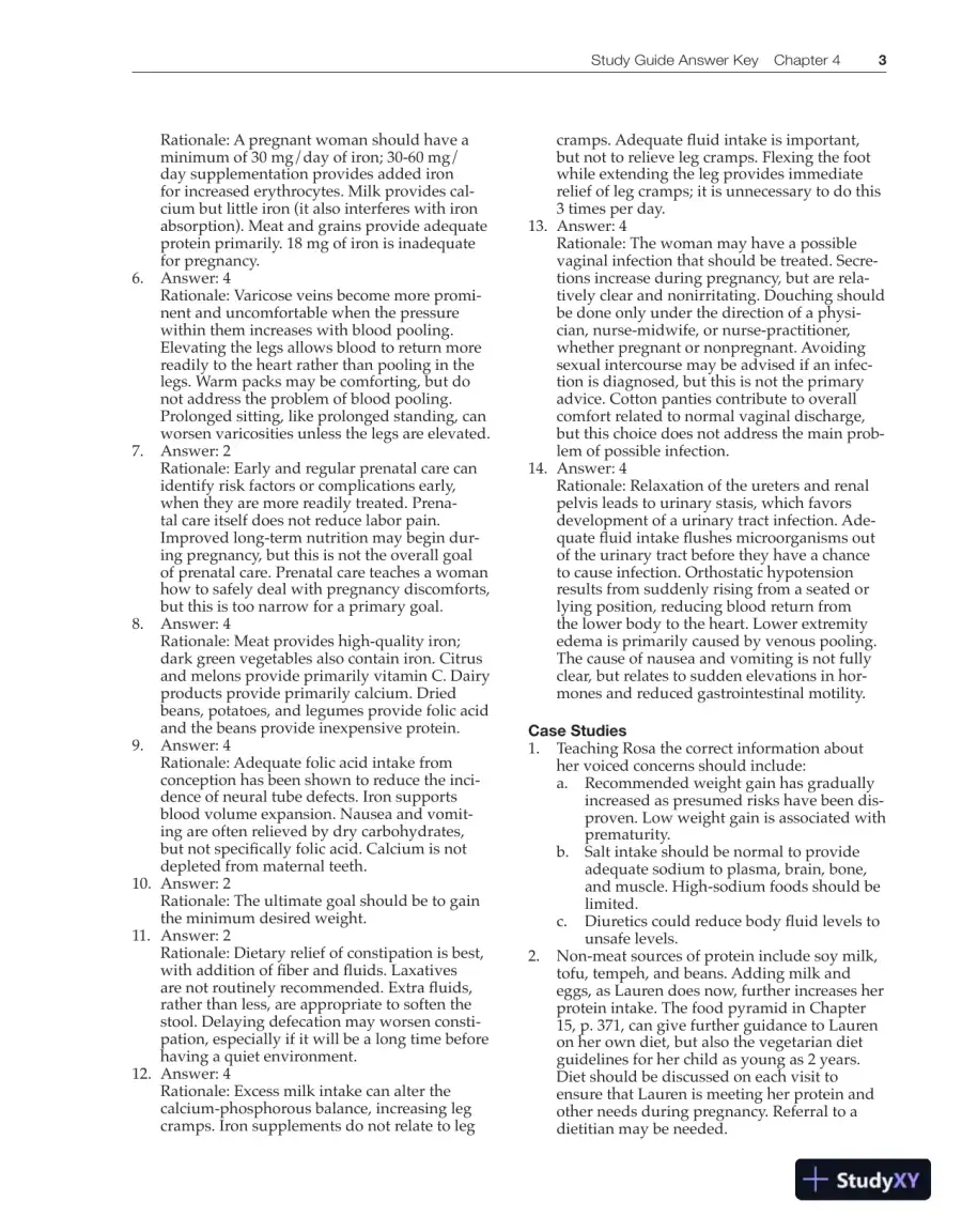 Solution Manual for Introduction to Maternity and Pediatric Nursing, 6th Edition, page 11