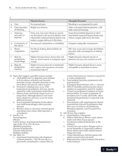 Solution Manual for Introduction to Maternity and Pediatric Nursing, 6th Edition - Page 14 preview image