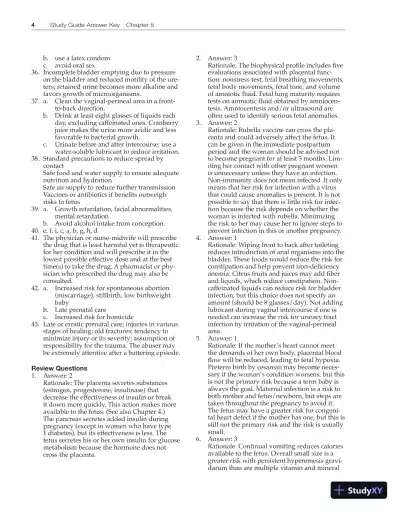 Solution Manual for Introduction to Maternity and Pediatric Nursing, 6th Edition - Page 16 preview image