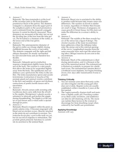 Solution Manual for Introduction to Maternity and Pediatric Nursing, 6th Edition - Page 5 preview image