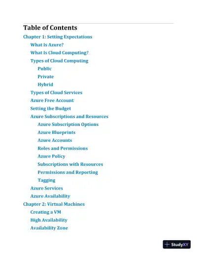 Microsoft Azure Architect Technologies Study Companion: Exam AZ-300 and AZ-303 (2020) - Page 11 preview image