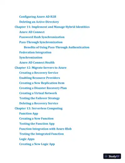 Microsoft Azure Architect Technologies Study Companion: Exam AZ-300 and AZ-303 (2020) - Page 15 preview image