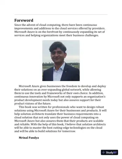 Microsoft Azure Architect Technologies Study Companion: Exam AZ-300 and AZ-303 (2020) - Page 7 preview image