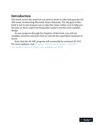 Microsoft Azure Architect Technologies Study Companion: Exam AZ-300 and AZ-303 (2020) - Page 9 preview image