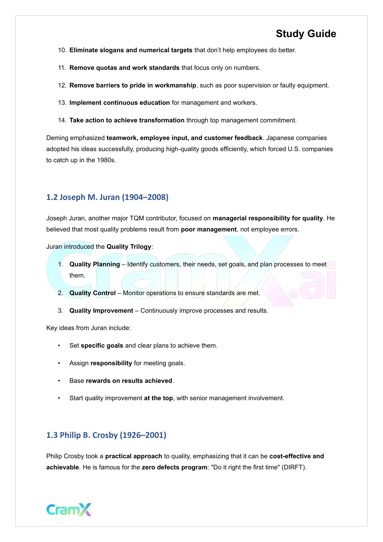 Principles of Management - Productivity and Total Quality Management - Page 2 preview image