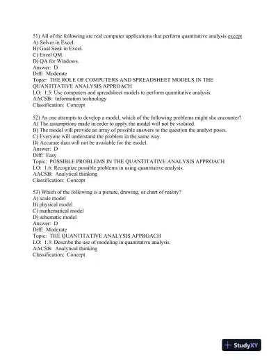 Quantitative Analysis for Management 13th Edition Test Bank - Page 15 preview image