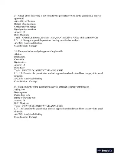 Quantitative Analysis for Management 13th Edition Test Bank - Page 16 preview image
