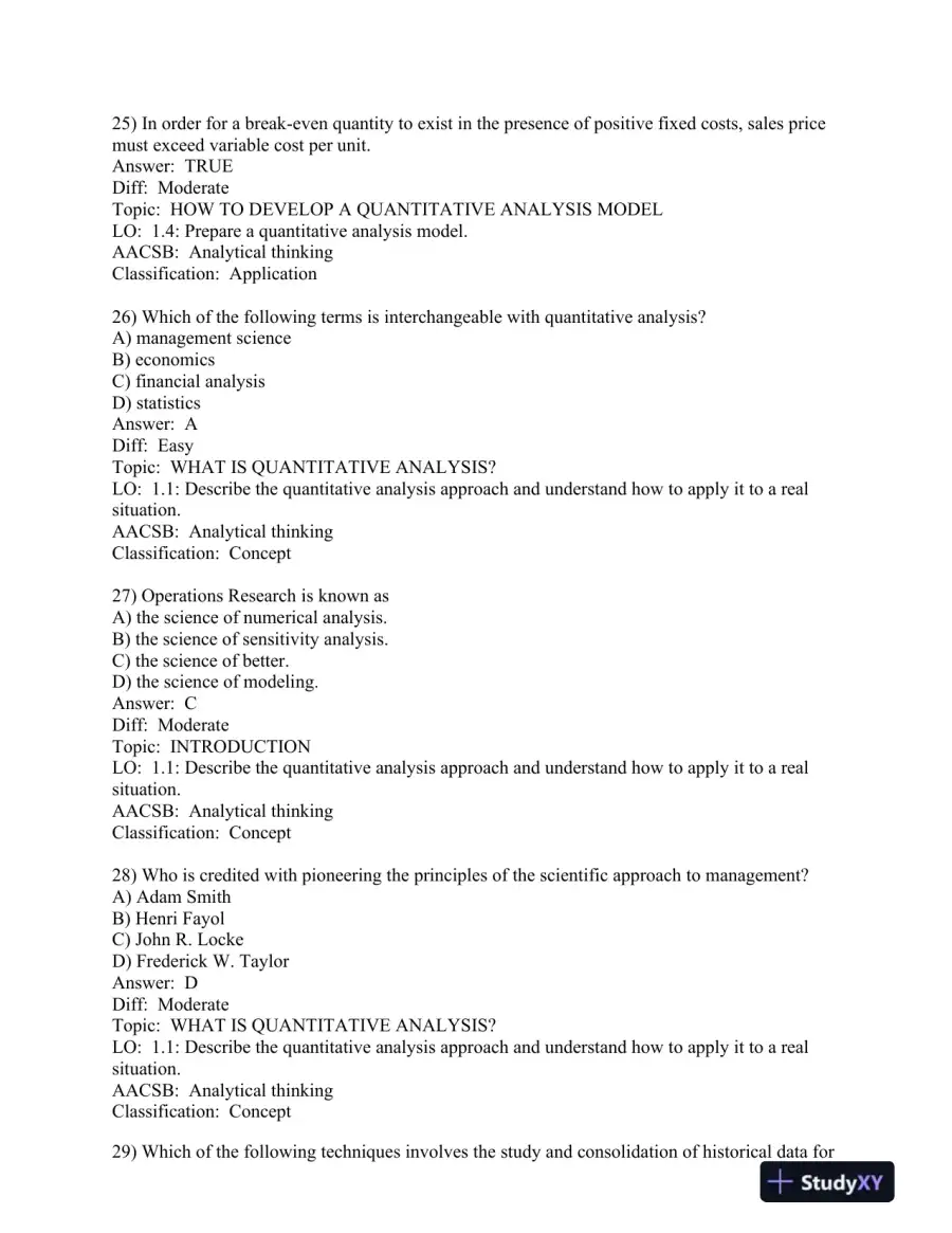 Quantitative Analysis for Management 13th Edition Test Bank, page 7