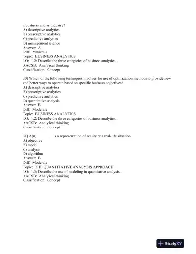 Quantitative Analysis for Management 13th Edition Test Bank - Page 8 preview image