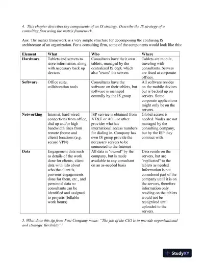 Managing And Using Information System, 5th Edition Solution Manual - Page 6 preview image