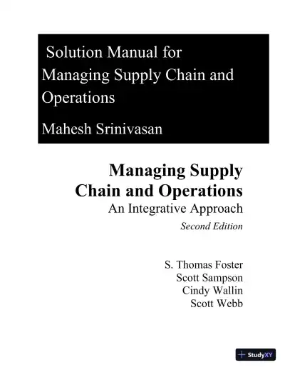 Solution Manual for Managing Supply Chain and Operations: An Integrative Approach, 2nd Edition - Page 1 preview image
