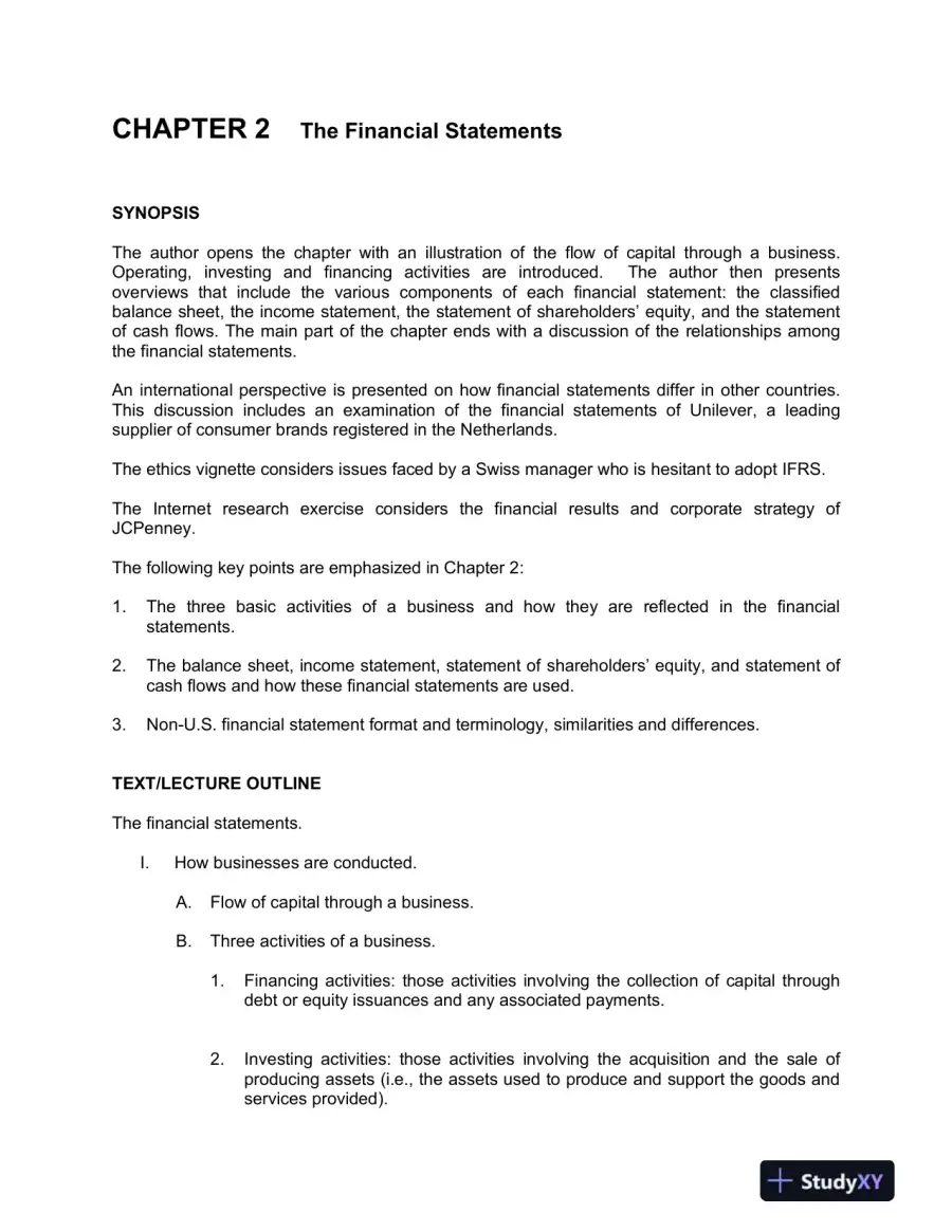 Class Notes for Financial Accounting in an Economic Context, 9th Edition, page 10