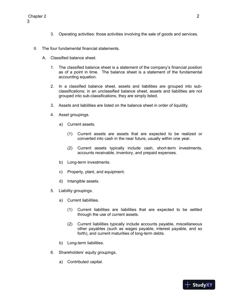 Class Notes for Financial Accounting in an Economic Context, 9th Edition, page 11