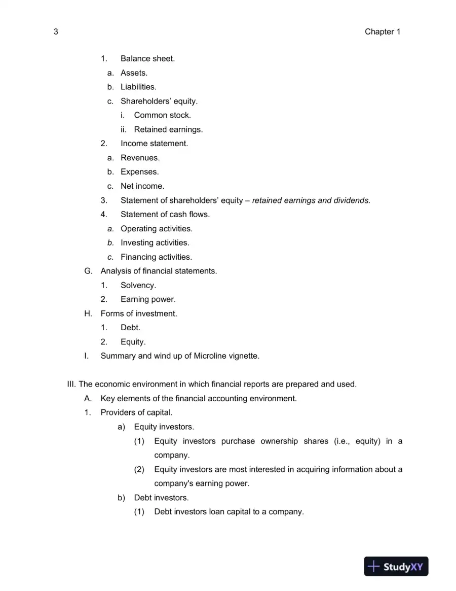 Class Notes for Financial Accounting in an Economic Context, 9th Edition, page 4