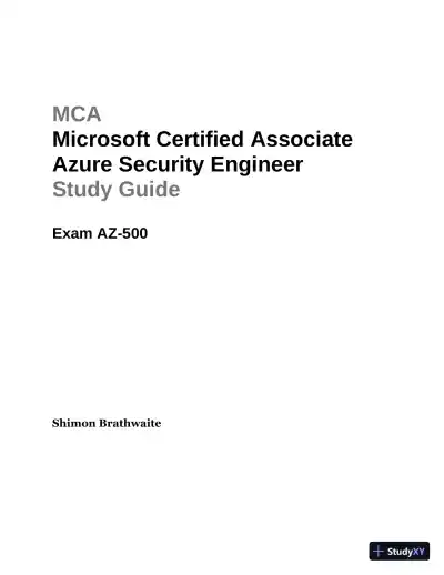 MCA Microsoft Certified Associate Azure Security Engineer Study Guide: Exam AZ-500 (2022) - Page 11 preview image