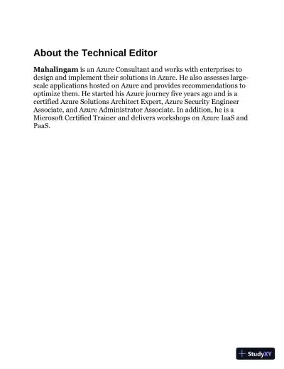 MCA Microsoft Certified Associate Azure Security Engineer Study Guide: Exam AZ-500 (2022) - Page 16 preview image