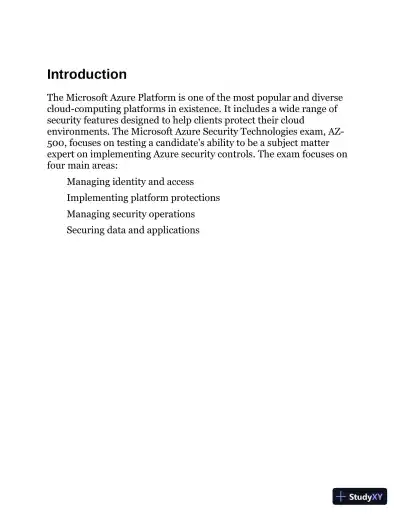 MCA Microsoft Certified Associate Azure Security Engineer Study Guide: Exam AZ-500 (2022) - Page 17 preview image