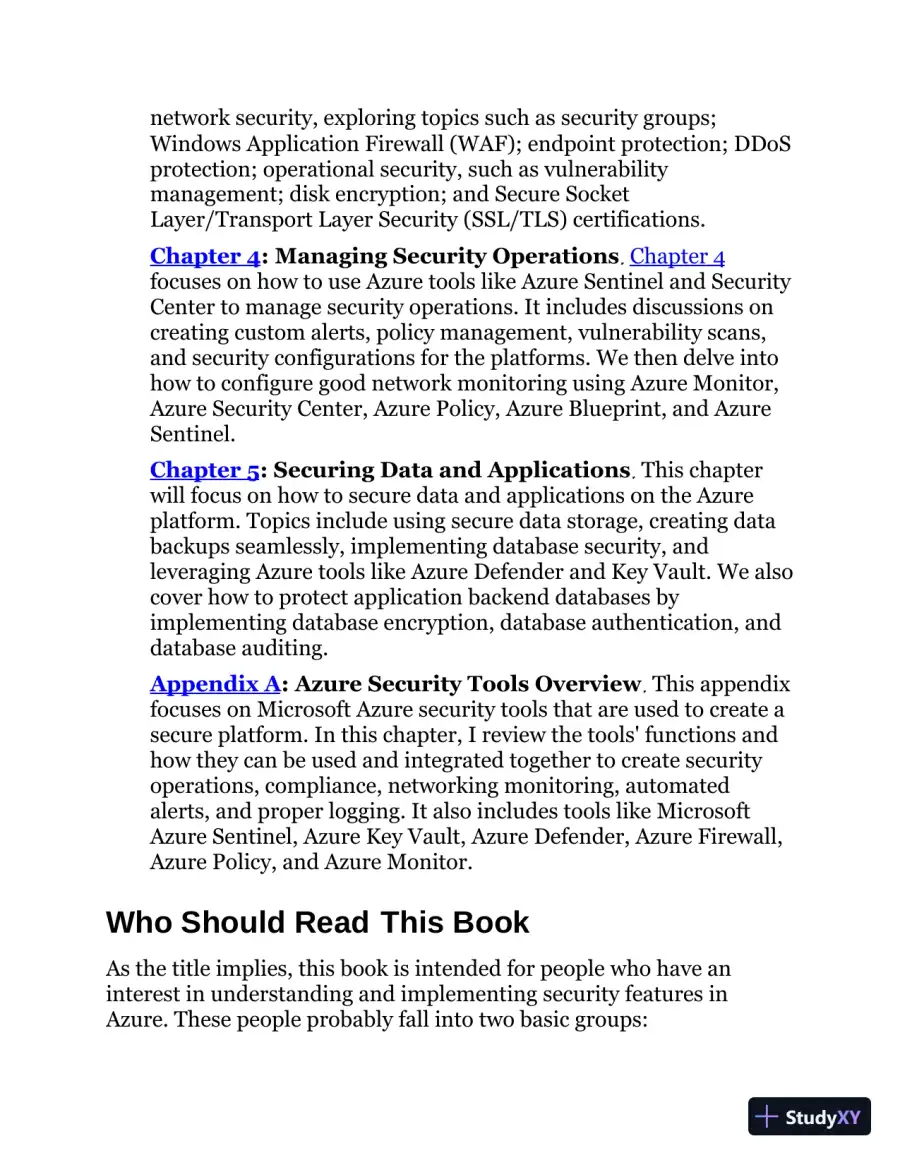 MCA Microsoft Certified Associate Azure Security Engineer Study Guide: Exam AZ-500 (2022), page 19