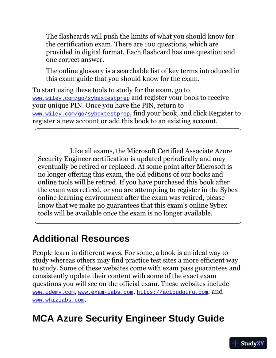 MCA Microsoft Certified Associate Azure Security Engineer Study Guide: Exam AZ-500 (2022), page 22