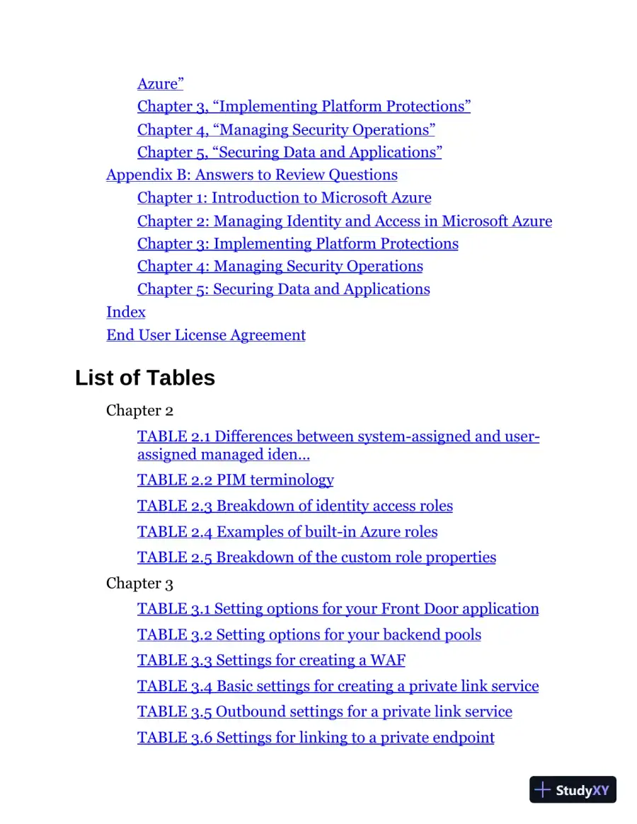 MCA Microsoft Certified Associate Azure Security Engineer Study Guide: Exam AZ-500 (2022), page 5