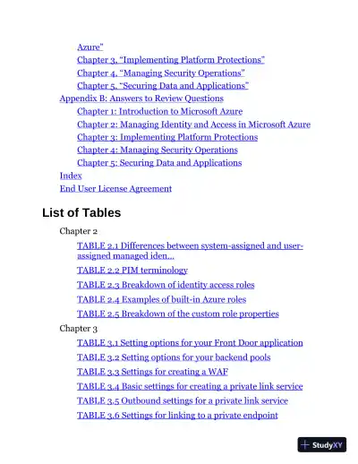 MCA Microsoft Certified Associate Azure Security Engineer Study Guide: Exam AZ-500 (2022) - Page 5 preview image