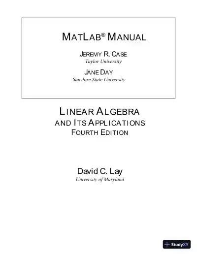 Solution Manual For Linear Algebra Plus Mymathlab Getting Started Kit For Linear Algebra And Its Applications, 4th Edition - Page 1 preview image