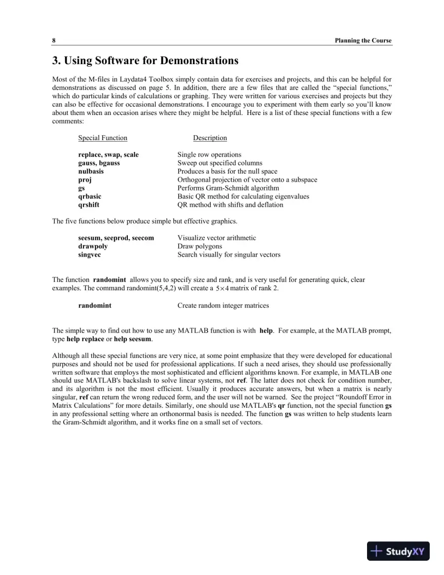 Solution Manual For Linear Algebra Plus Mymathlab Getting Started Kit For Linear Algebra And Its Applications, 4th Edition, page 11