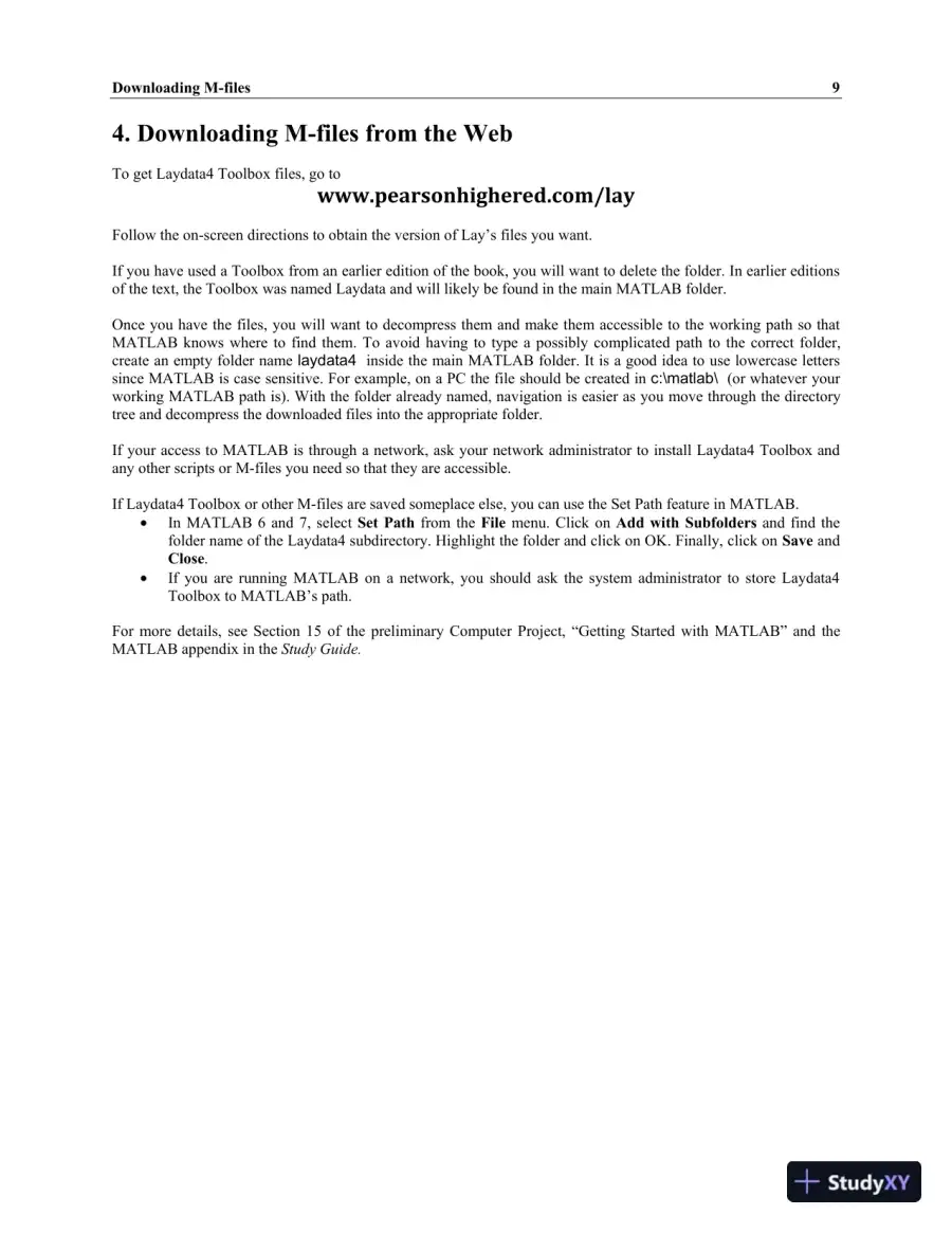 Solution Manual For Linear Algebra Plus Mymathlab Getting Started Kit For Linear Algebra And Its Applications, 4th Edition, page 12