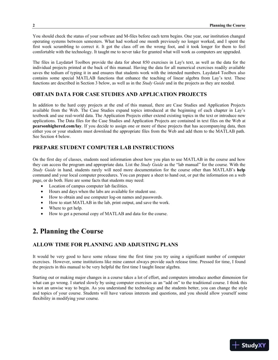 Solution Manual For Linear Algebra Plus Mymathlab Getting Started Kit For Linear Algebra And Its Applications, 4th Edition, page 5